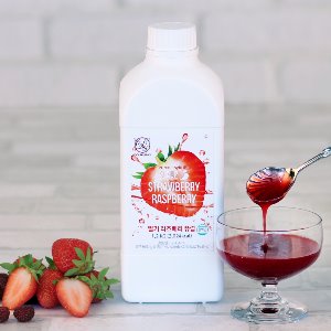 [더블데이] 딸기 라즈베리 퓨럽 1.2 KG /스트로베리 라즈베리 농축액/퓨레/에이드원액/슬러쉬 베이스